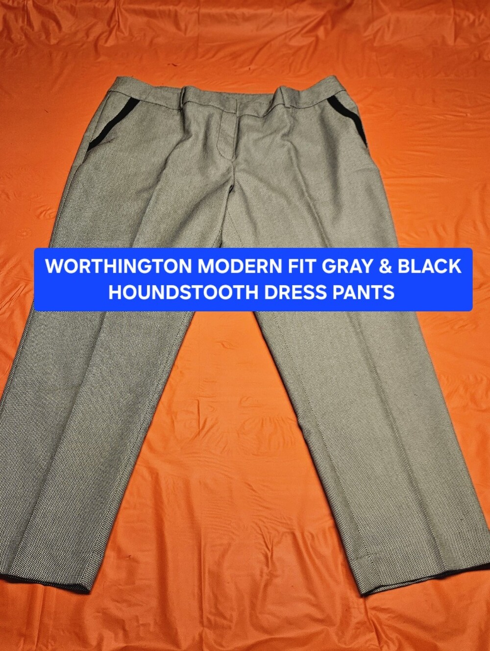 Worthington Modern Fit Houndstooth Tailored Ankle Length Trousers sz18 NWOT